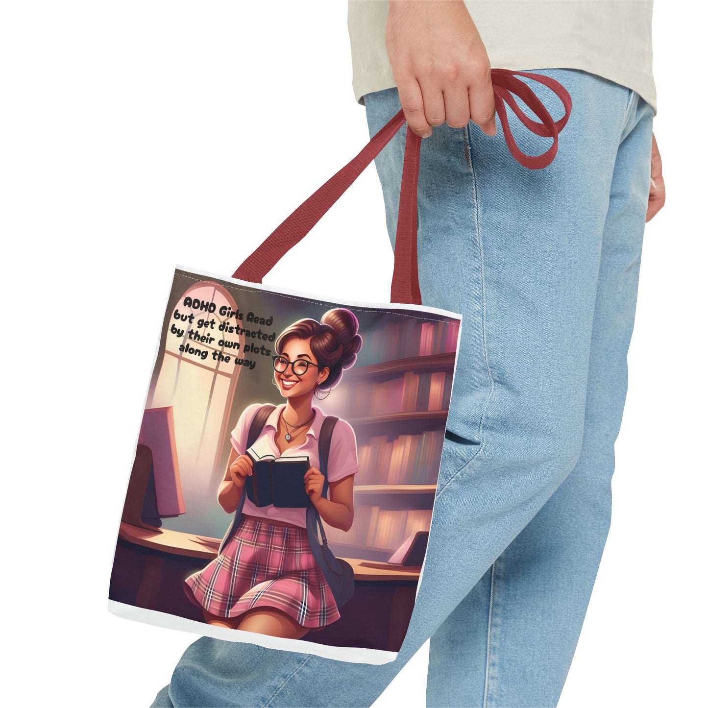 ADHD Girls read but get distracted by their own plots! Tote Bag