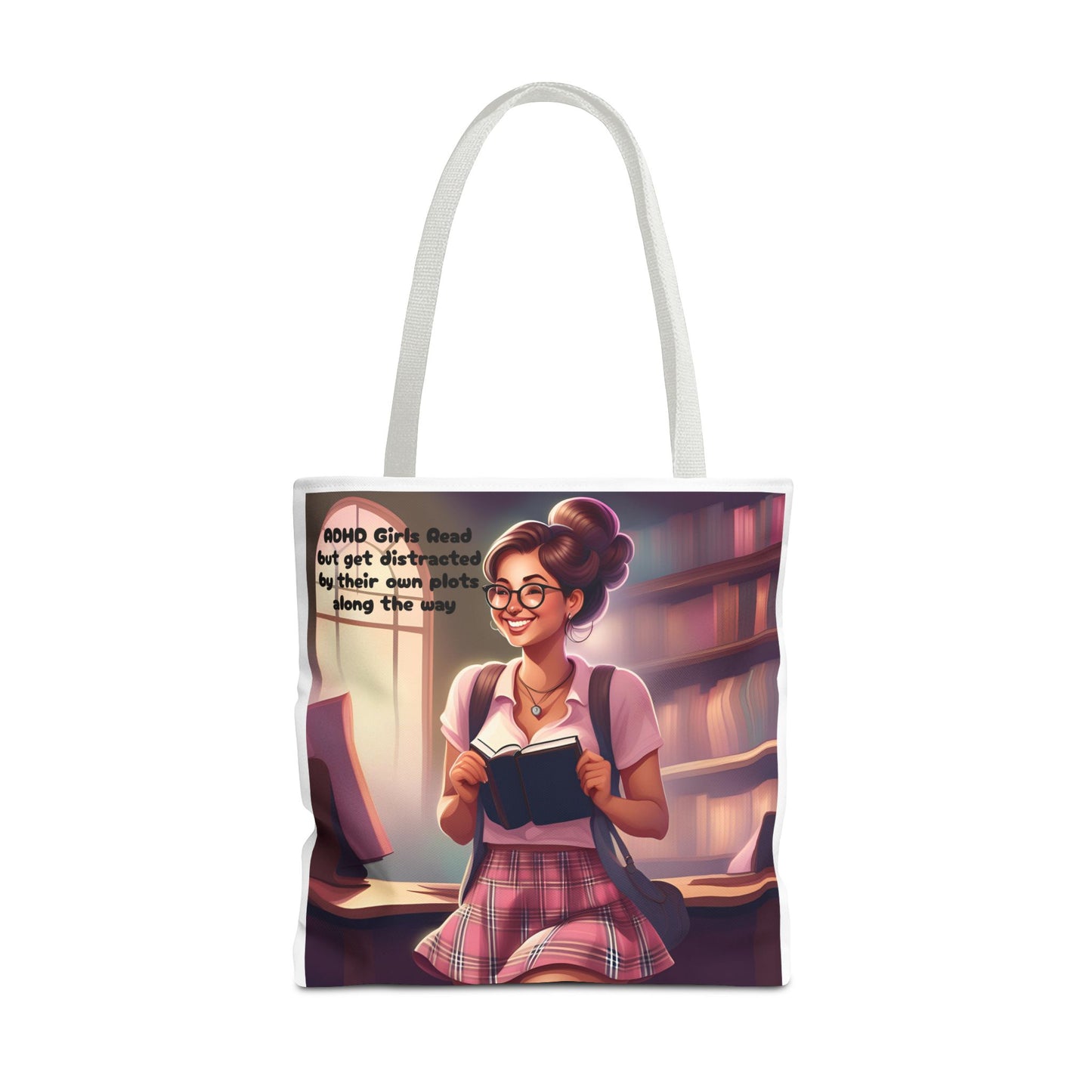 ADHD Girls read but get distracted by their own plots! Tote Bag