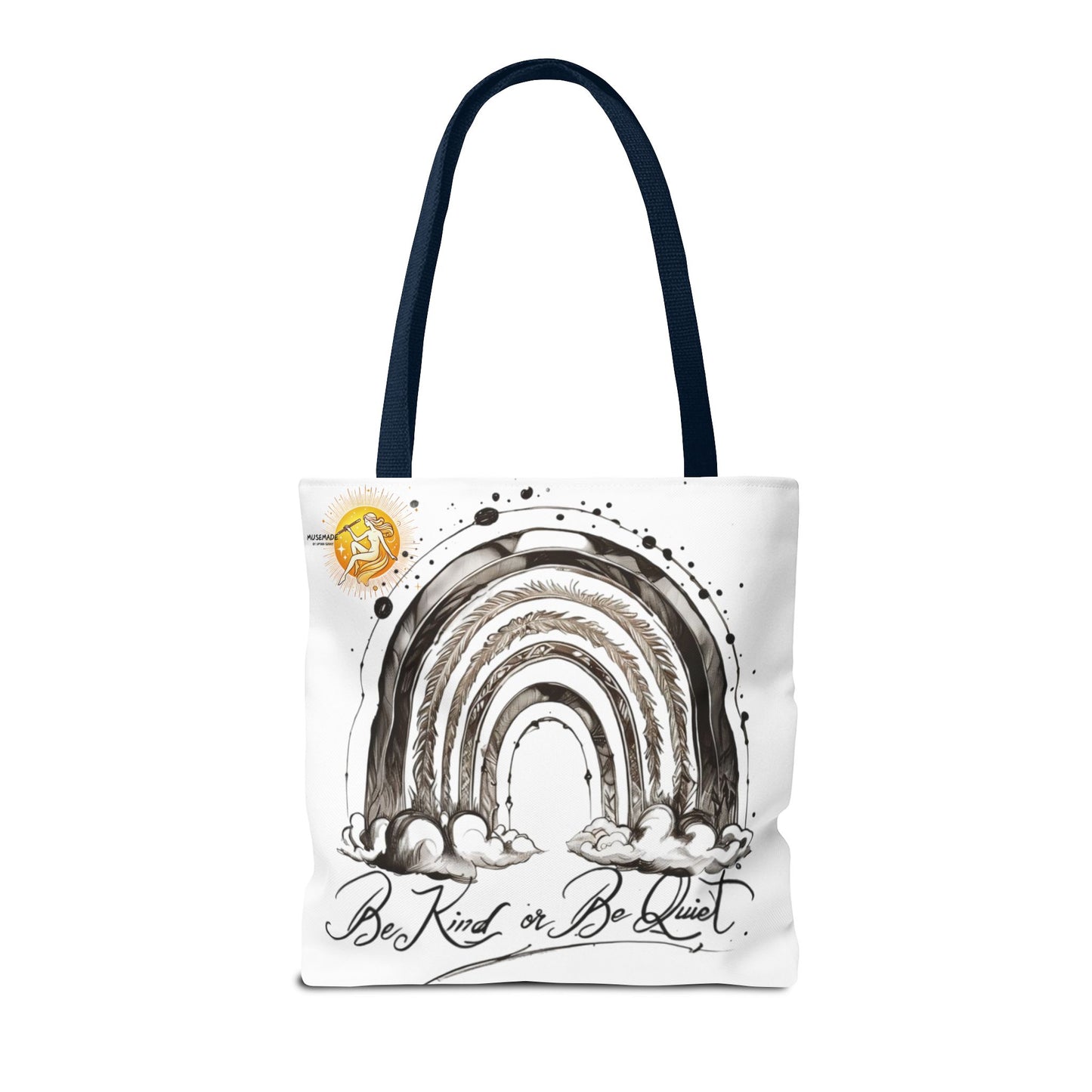 Be kind or be quiet - black/white ink Script! Tote Bag