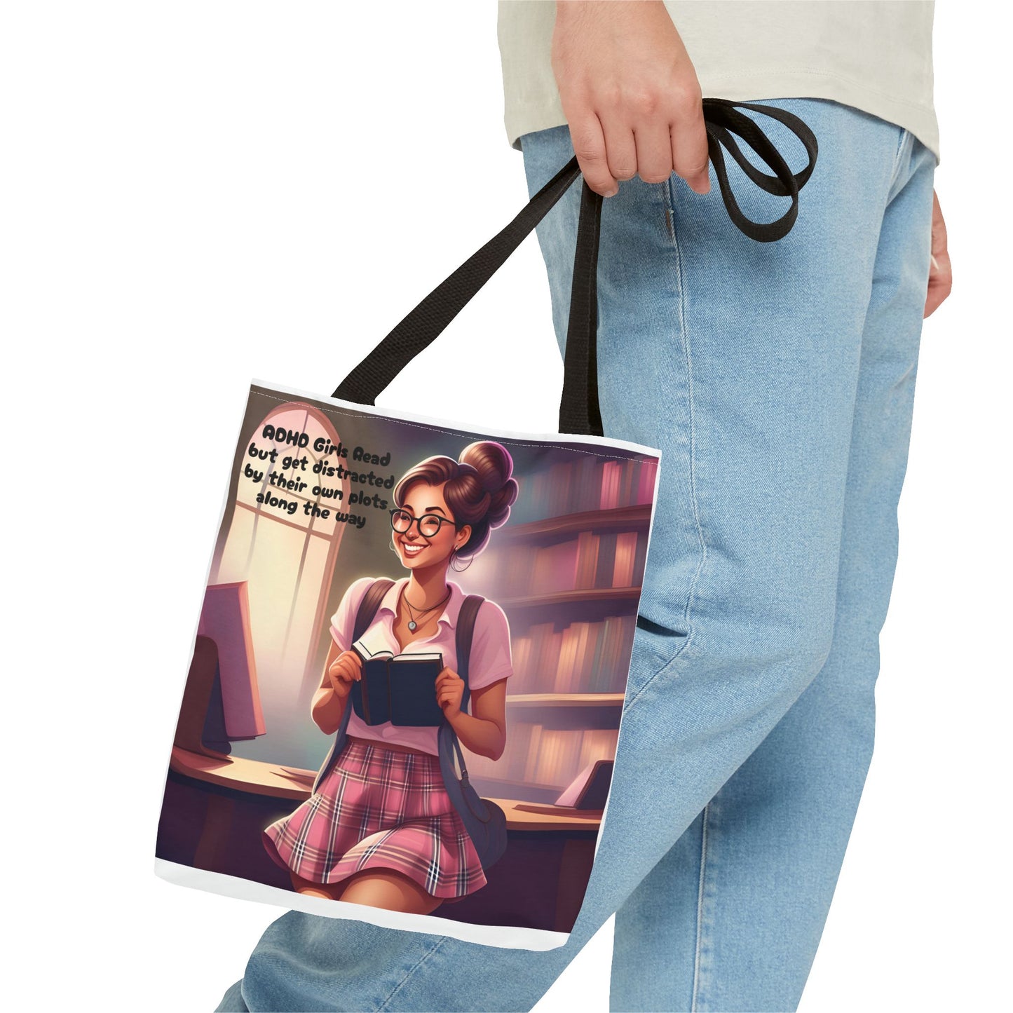 ADHD Girls read but get distracted by their own plots! Tote Bag