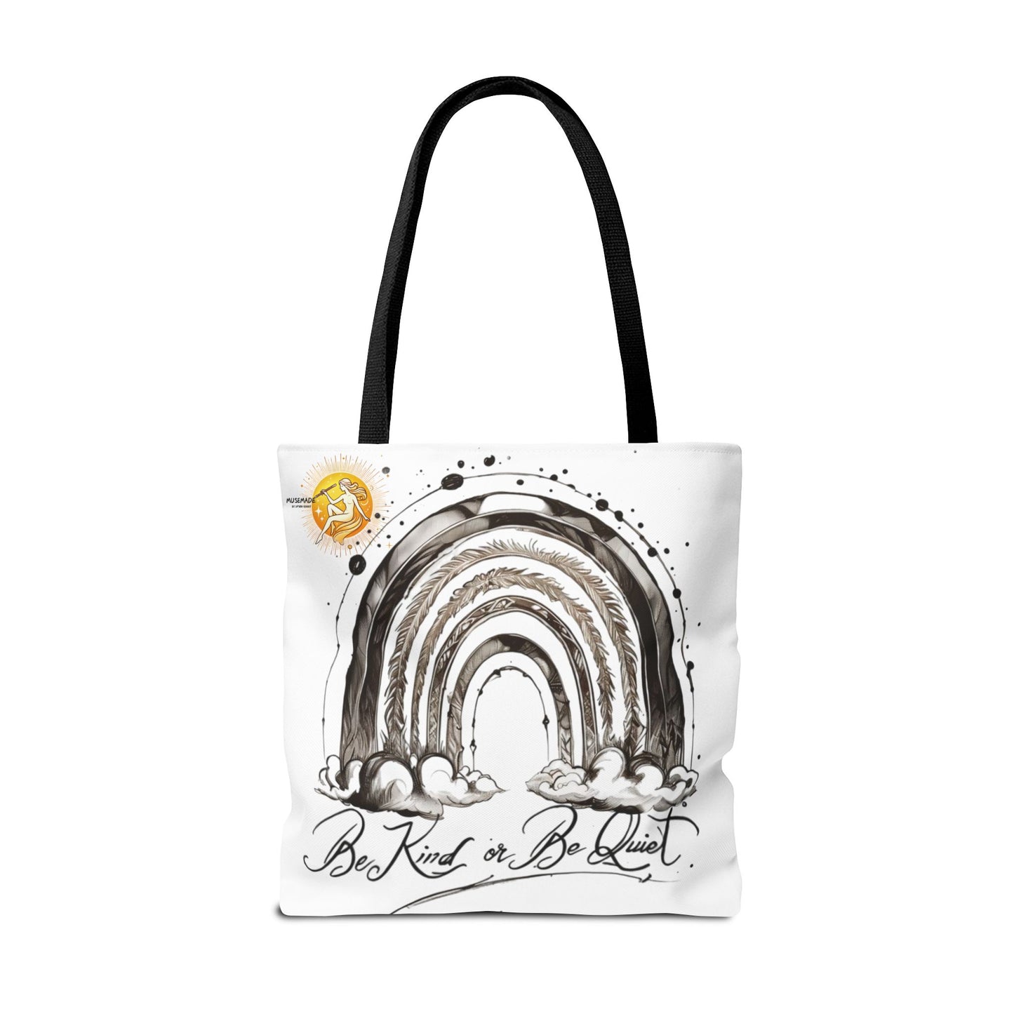 Be kind or be quiet - black/white ink Script! Tote Bag