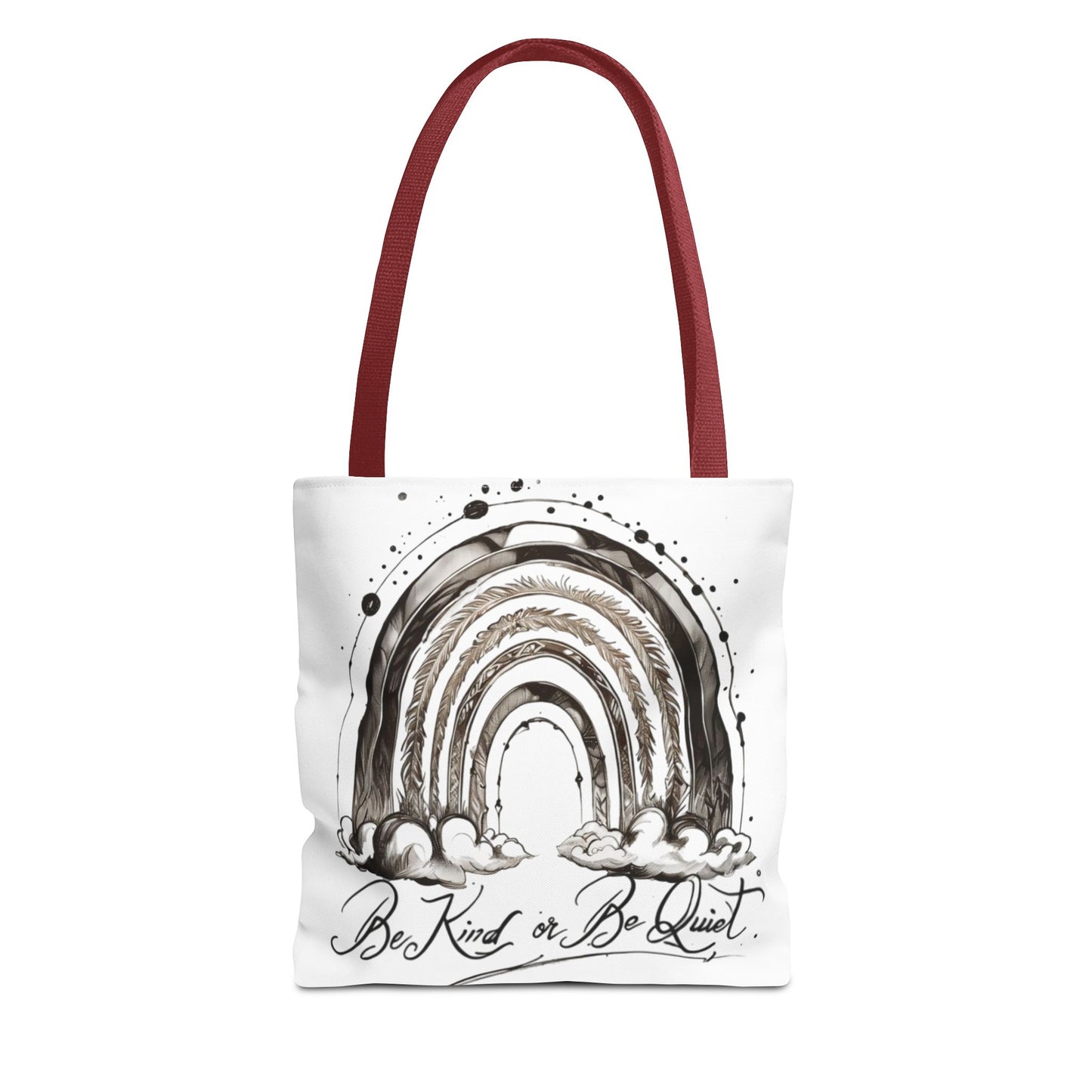 Be kind or be quiet - black/white ink Script! Tote Bag