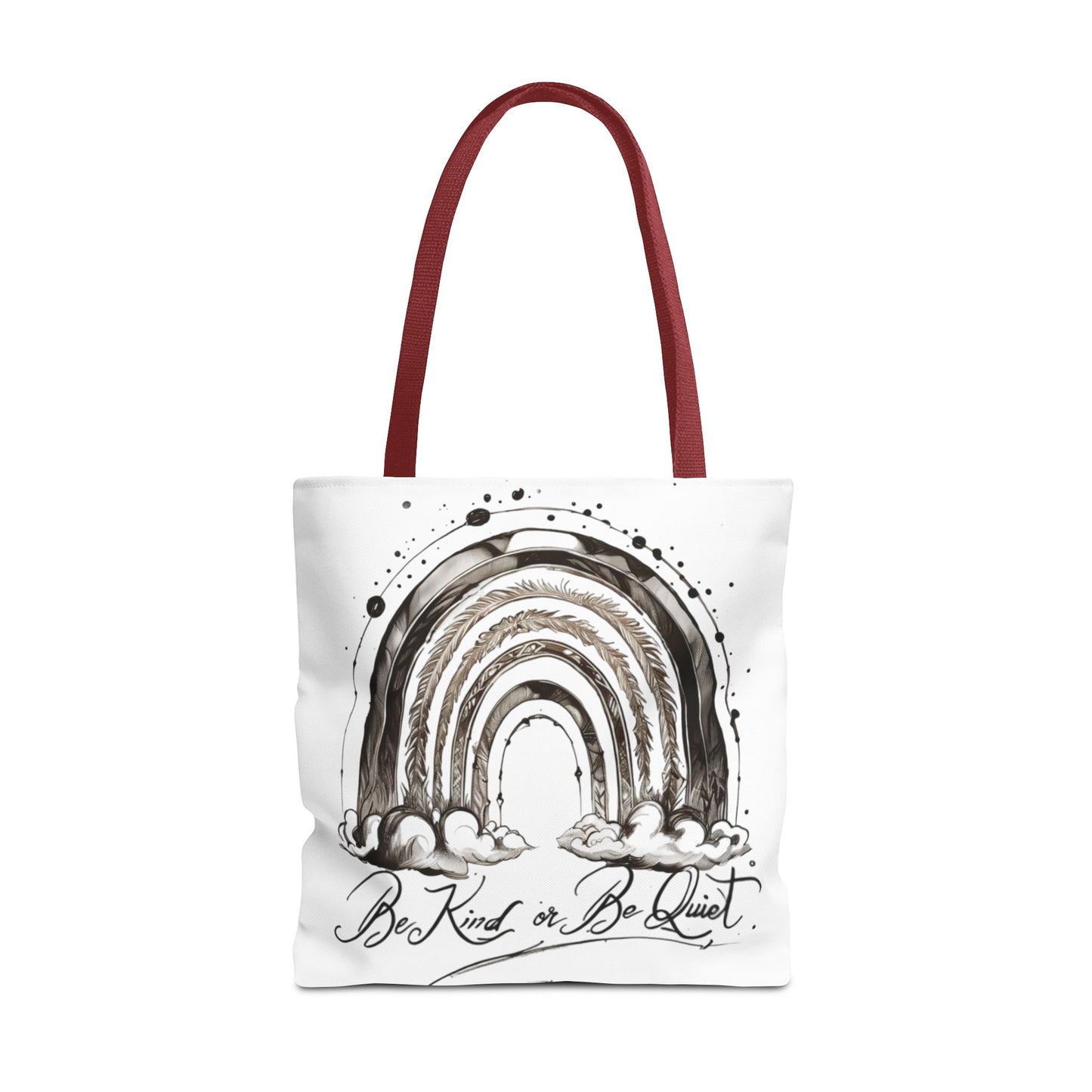 Be kind or be quiet - black/white ink Script! Tote Bag