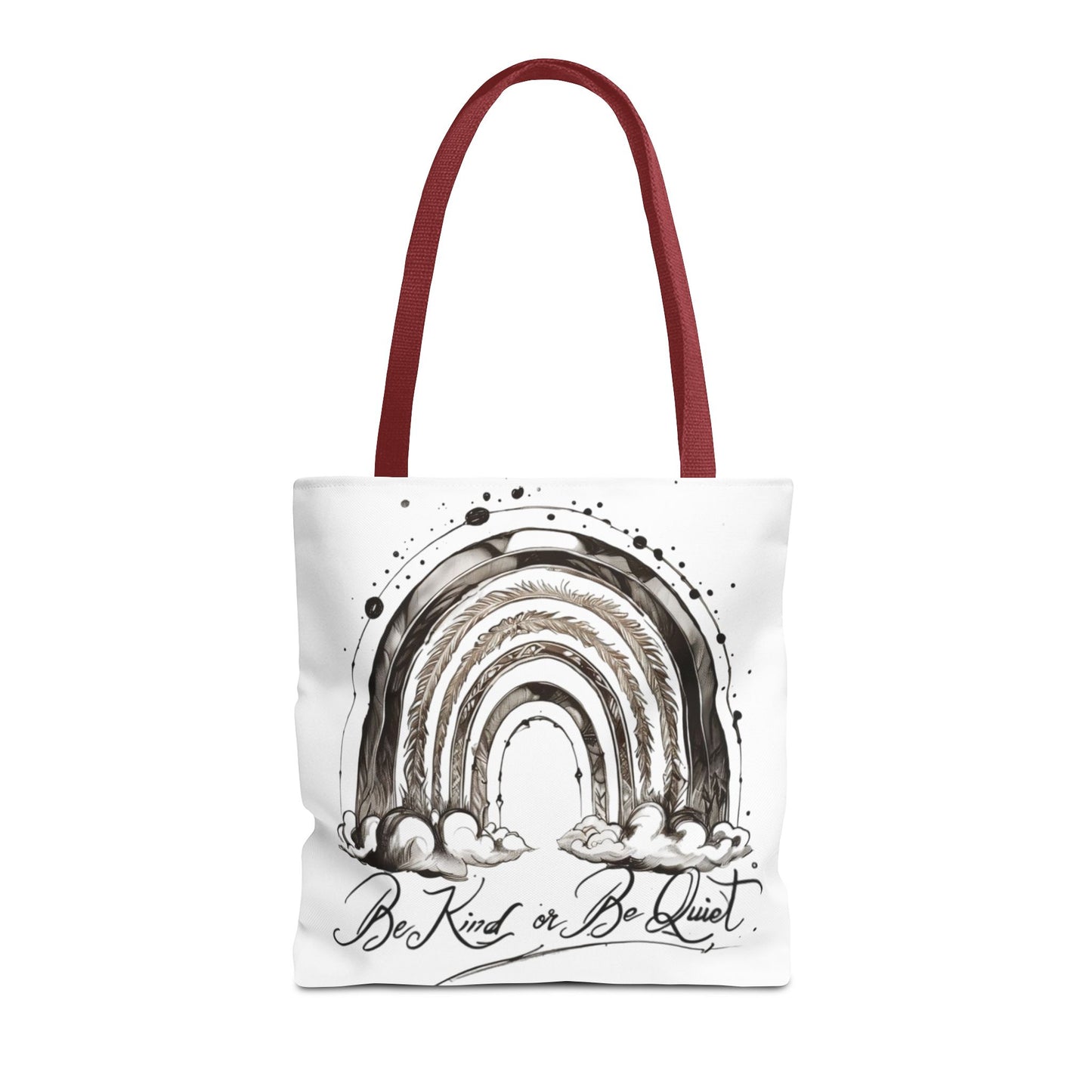 Be kind or be quiet - black/white ink Script! Tote Bag