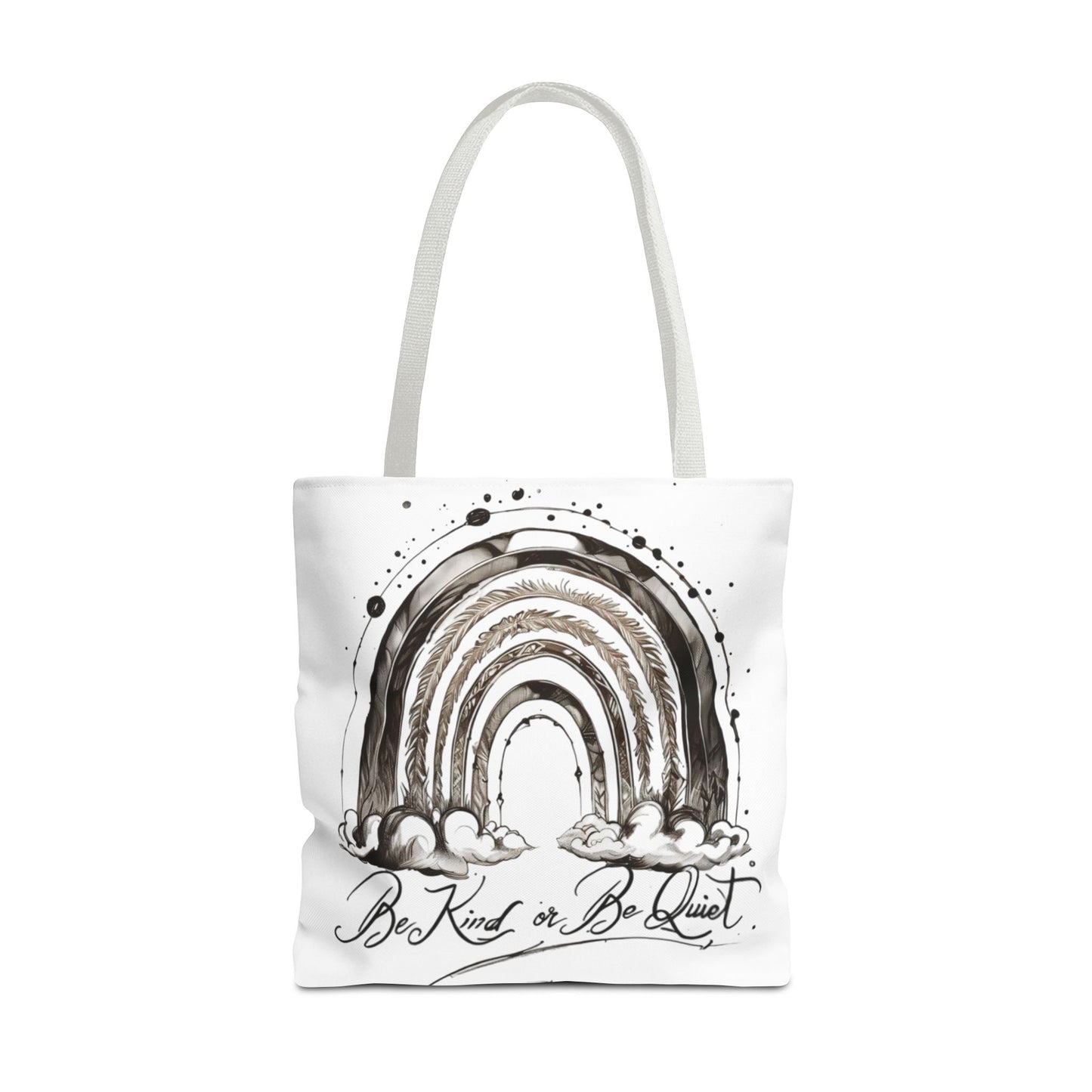 Be kind or be quiet - black/white ink Script! Tote Bag