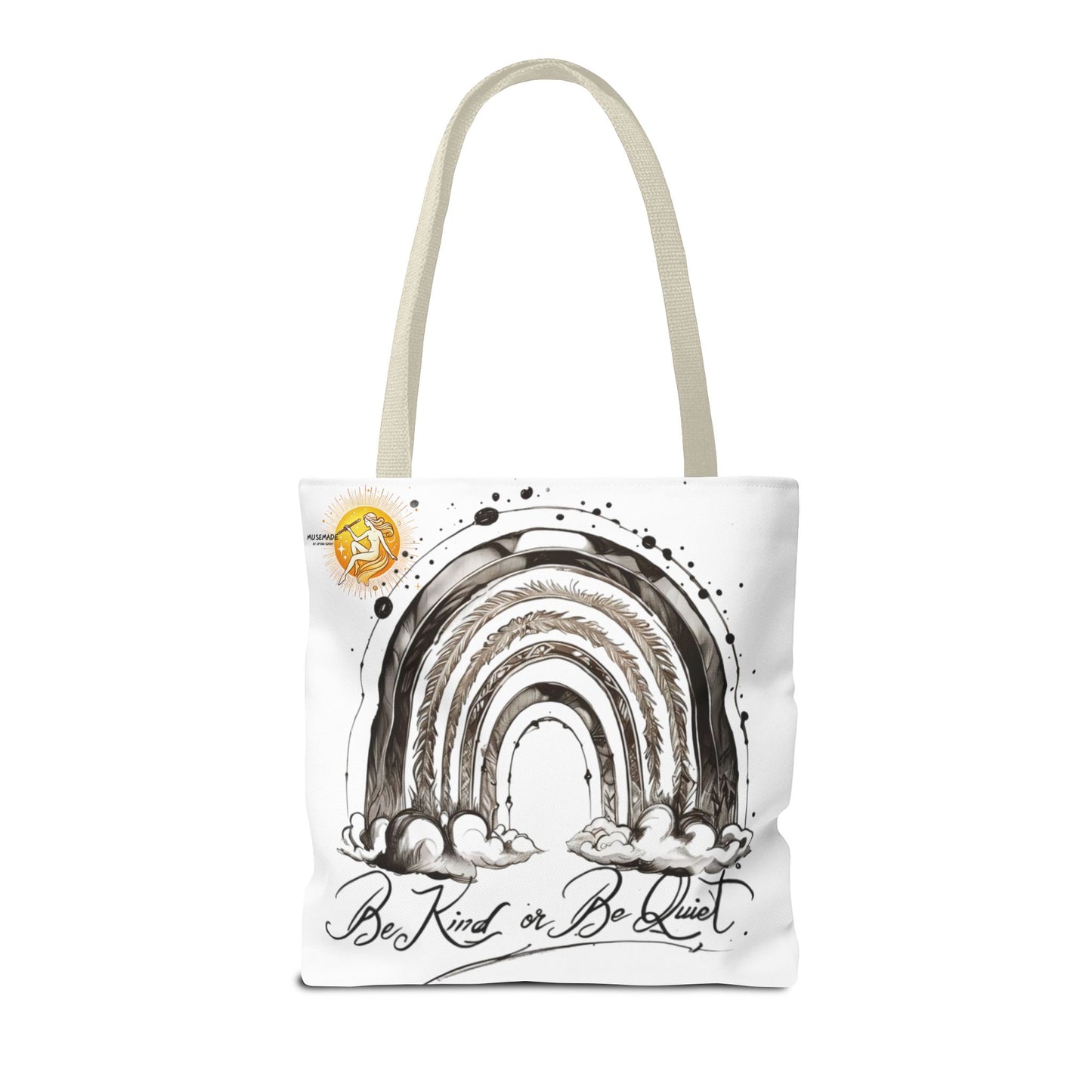 Be kind or be quiet - black/white ink Script! Tote Bag